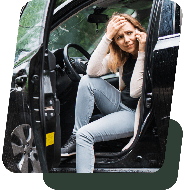 woman stressed about insurance claim and cheque fraud